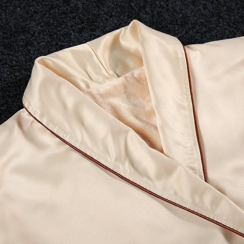 shawl collar champagne bathrobes