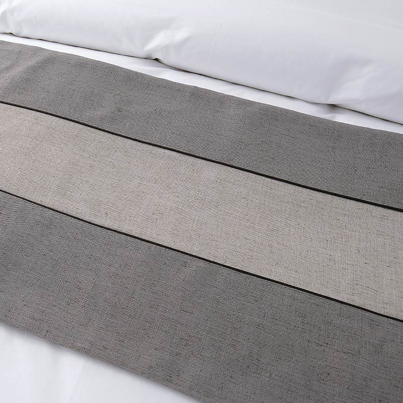 gray bed scarf