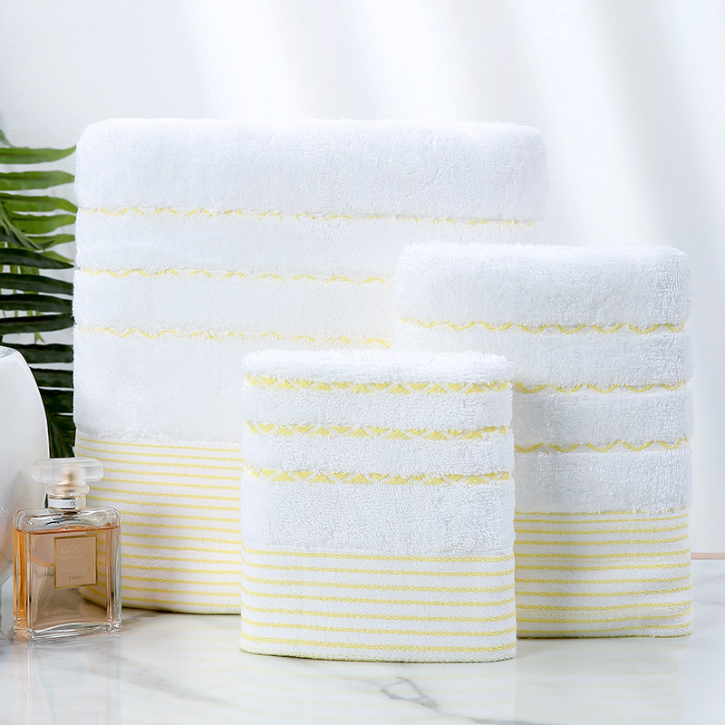 yellow towel set