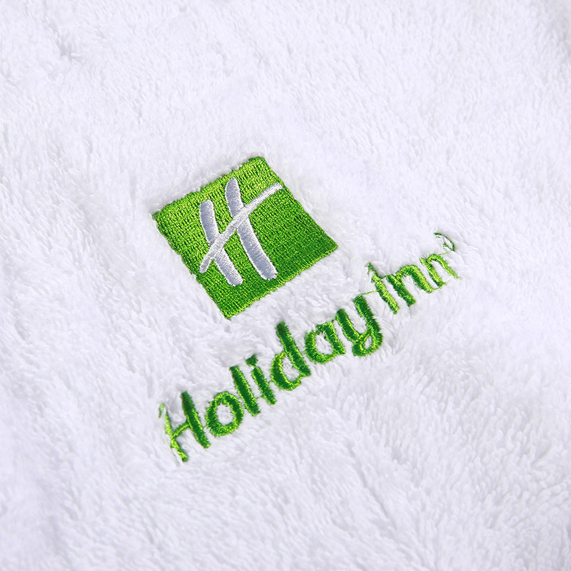 100% cotton terry hotel bathrobes with special embroidery technique