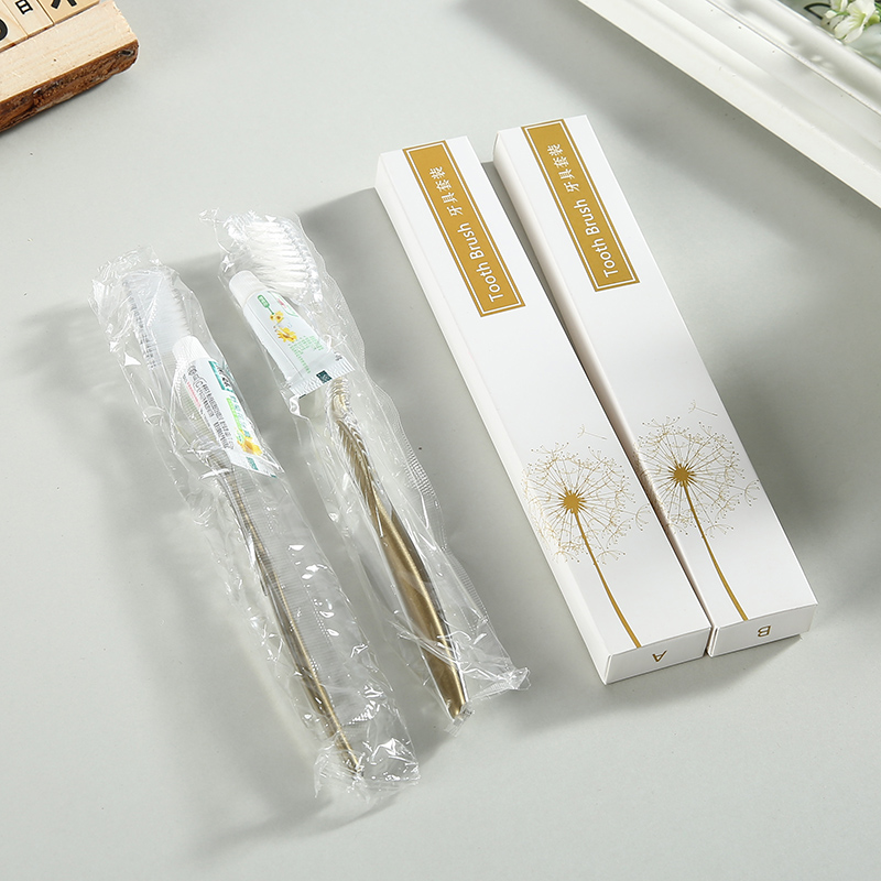 Hotel toothbrush and toothpaste set