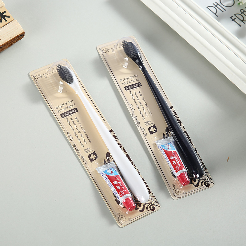 Charcoal toothbrush for high-end hotels and resorts