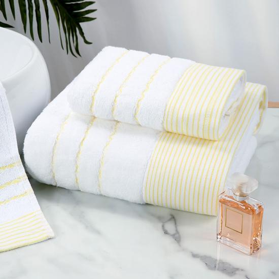 Great Bay Home 100% Turkish Cotton Striped Bath Towels