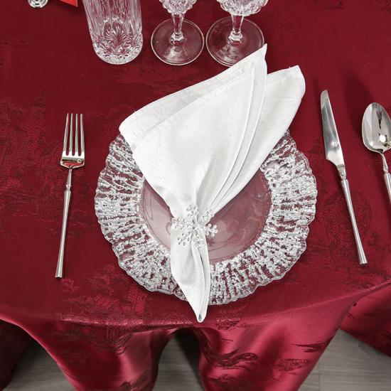 Hotel table cover jacquard round tablecloths custom table cloth