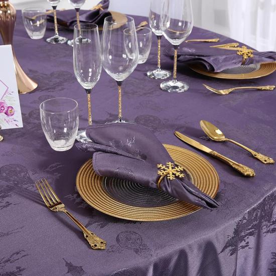 New design Purple festival fancy tablecloth