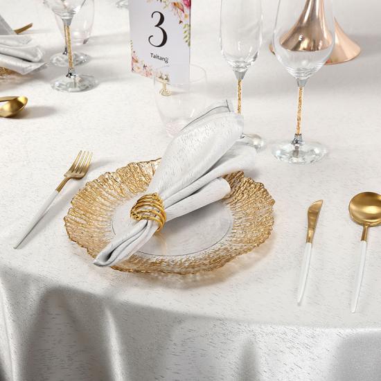 Polyester Fabric Table Cloths for Banquet Buffet Wedding Party and Dining