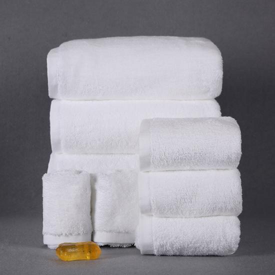 Luxury Spa Clean Collection Custom Logo Embroidered White hotrl bath towel