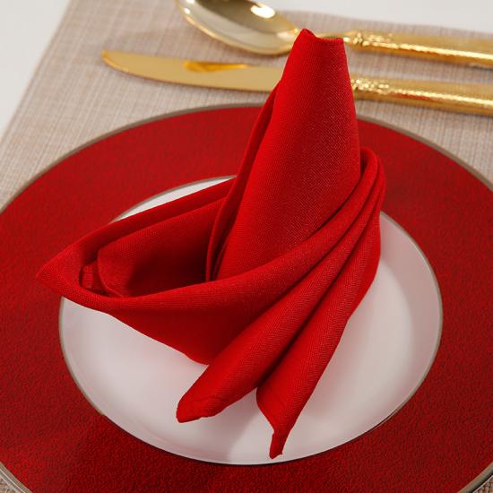 Reflective Fabric Red Folding Table Napkins