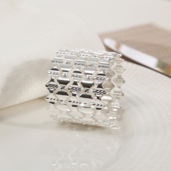 Simplified And Conservative Silver Plated Napkin Rings