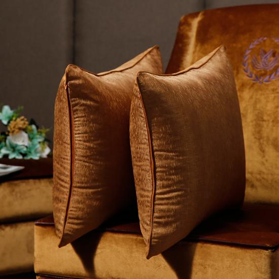 Brown bright silk Color Throw Pillow Cover Cool Style Abstract